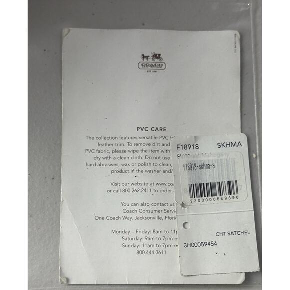 COACH-F18918-PEYTON-SATCHEL KHAKI/MAHOGANY - Picture 9 of 9